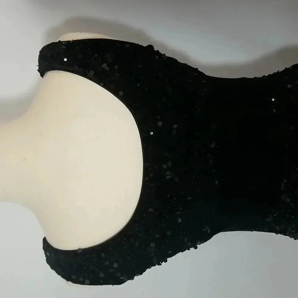 {Joseph Ribkoff} Black Cocktail Black Tie Elegant Velvet Sequins Dress - Picture 8 of 16